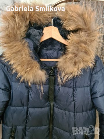Зимно яке, естествен косъм, снимка 2 - Якета - 38398973