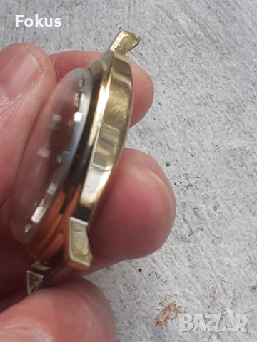 Мъжки механичен часовник Слава - 10 микрона позлата, снимка 5 - Антикварни и старинни предмети - 52695455