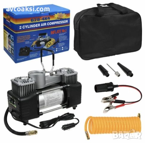 Мощен компресор с две бутала 12V / 85л-мин.-1050