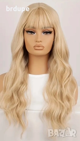 Дълга руса перука на вълни 66 см., снимка 4 - Аксесоари за коса - 51361711