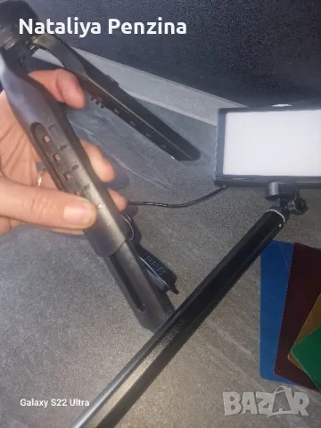 Комплект 2 броя осветителни тела за фотостудио/филтри, LED, регулируема стойка, 3200-5500K, 15W, снимка 6 - Други - 48896332