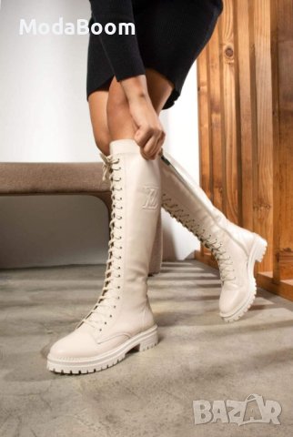 Бежови ботуши Louis Vuitton-VR102T