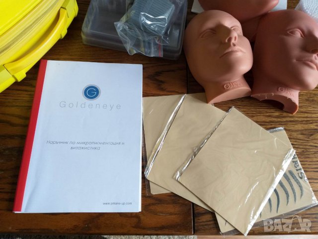 Пълен комплект за перманентен грим /микроблейдинг и тренировъчни материали на Golden eye, снимка 13 - Друго оборудване - 39555372