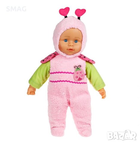 Кукла Бебе Облечена като Калинка Розова 50см