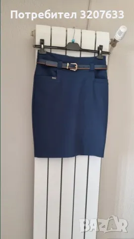 Елегантна дамска пола с коланче, снимка 2 - Поли - 50058041