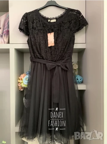 🌷Разкроена дамска рокля с дантела и тюл , снимка 6 - Рокли - 50622898