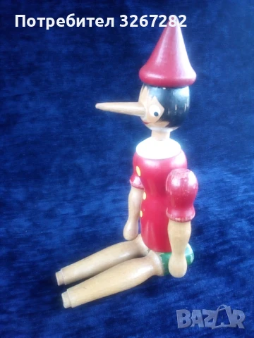 Палячо,Кукла,Пинокио,Дърво,Старинна, снимка 4 - Антикварни и старинни предмети - 50999264