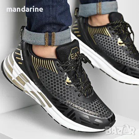 EA7 EMPORIO ARMANI № 41/42 🍊 Мъжки спортни обувки с лого "BLACK & GOLD" нови с кутия, снимка 15 - Кецове - 43774642