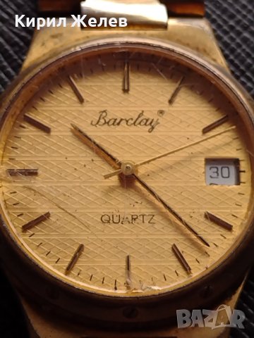 КРАСИВ МЪЖКИ ЧАСОВНИК BARCLAY QUARTZ WATER RESISTANT 30m. с ОРИГИНАЛНА ВЕРИЖКА 33289, снимка 2 - Мъжки - 38688743