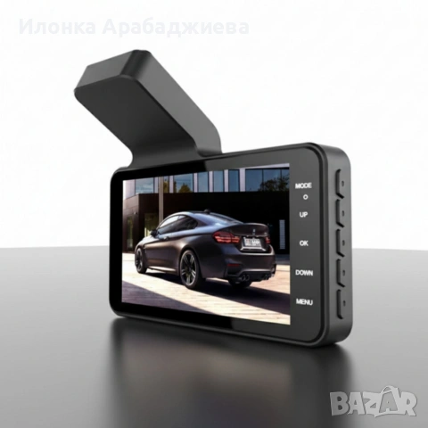 Видеорегистратор DUAL LENS FULL HD1080 с 3 лещи и нощно виждане, снимка 2 - Аксесоари и консумативи - 53444061