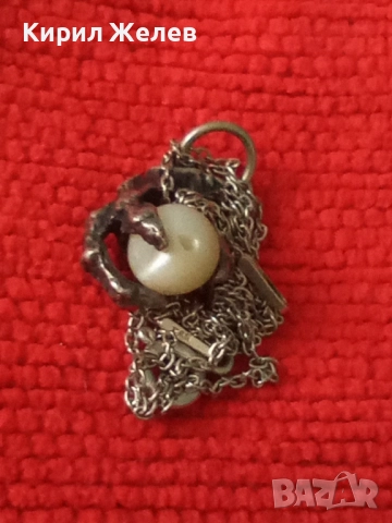 ФИГУРАЛЕН ГОТИК АРТ СРЕБЪРЕН ПЕНДАНТ с НЕЖНА СРЕБЪРНА ВЕРИЖКА МАРКОВО СРЕБРО 925 и ЛУНЕН КАМЪК 40232, снимка 9 - Колиета, медальони, синджири - 50489391