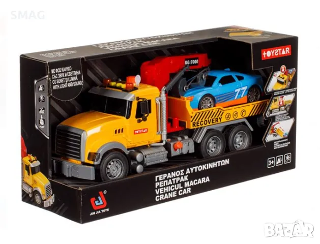 Автокран със светлини и звуци и превозно средство S_1219123, снимка 6 - Коли, камиони, мотори, писти - 47905092