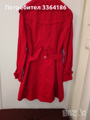 Памучен тренч, немарков, снимка 3 - Палта, манта - 52676267