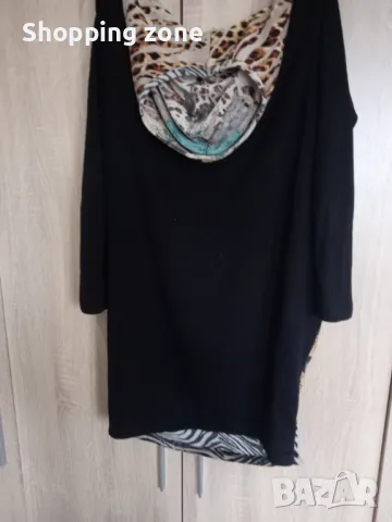 Спортно елегантна рокля/туника с качулка, снимка 4 - Рокли - 48455547