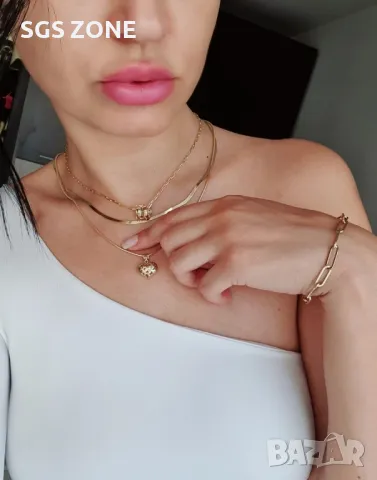 Златна Висулка Змия., снимка 3 - Колиета, медальони, синджири - 49760734