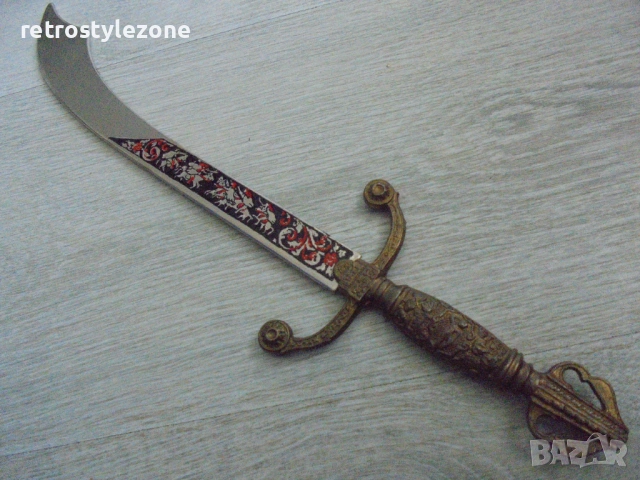 № 8455 Стар декоративен нож – ориенталски стил , снимка 4 - Други ценни предмети - 53156520