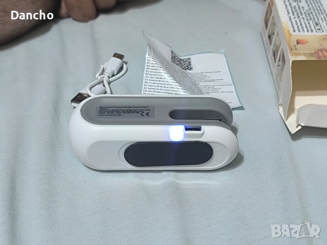 Уред за запечатване и рязане на пластмасови торбички за храна, снимка 2 - Други - 51597486