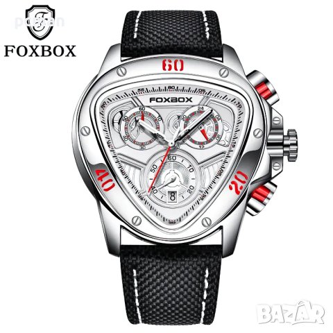 Foxbox Silver 0026 луксозен мъжки кварцов часовник, снимка 3 - Мъжки - 40268099