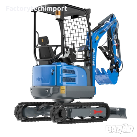 Мини багер RIPPA R18 PRO – KUBOTA (3 цилиндъра) | 1.8т. | 2.42 м копаене | навес |, снимка 4 - Индустриална техника - 52720089