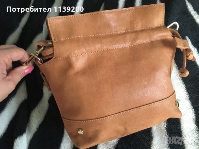 Printemps Paris френска дамска бежова чанта с дълга дръжка , снимка 16 - Чанти - 27273549