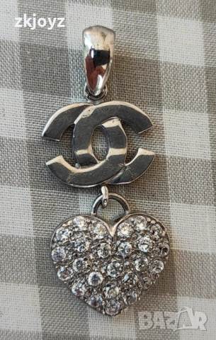 НОВА СРЕБЪРНА ВИСУЛКА ШАНЕЛ 7.53 ГРАМА / ПРОБА 925 , снимка 2 - Пръстени - 48081842