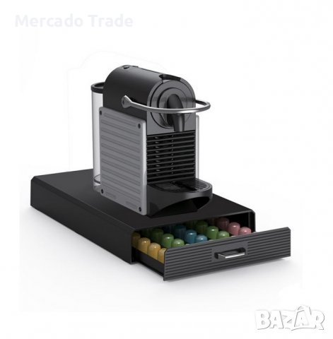 Организационно чекмедже Mercado Trade, За 50 кафе капсули, За съхранение, Черен, снимка 2 - Аксесоари за кухня - 39605779