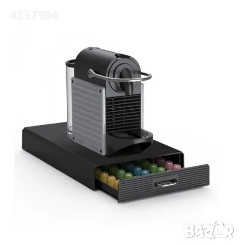 Организационно чекмедже за 50 кафе капсули, За съхранение, Черен 