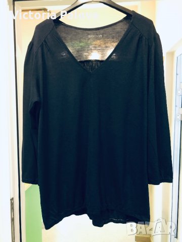 Хубава памучна блуза-балон, снимка 4 - Блузи с дълъг ръкав и пуловери - 26771001