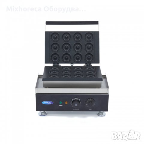 Уред за приготвяне на понички - 12 броя, с индикатор за температура, термостат от 0°C до 300°C