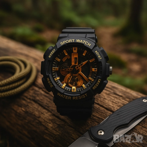 Мъжки мултифункционален часовник - Спортен, водоустойчив и удароустойчив, снимка 3 - Други - 51947586
