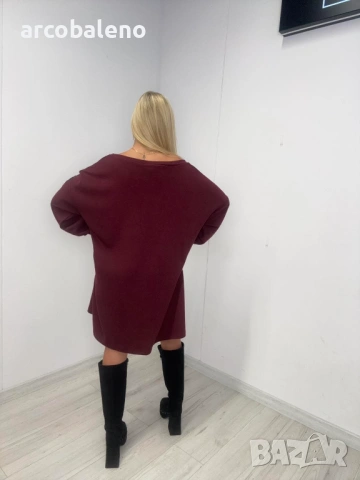 Дамски овърсайз суичър (туника ) с принт и пайети на орел, 2цвята , снимка 8 - Рокли - 53586926