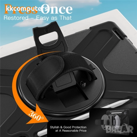 Удароустойчив калъф със задна част от PC и Лента през рамо за Samsung Galaxy Tab S11 Ultra | 360° ро, снимка 10 - Калъфи, кейсове - 52088774