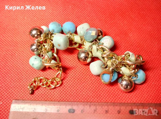 ЗЛАТИСТА ФЕШЪН АРТ ГРИВНА с КРАСИВИ ФАСЕТИРАНИ ПОЛУСКЪПОЦЕННИ КАМЪНИ 47406, снимка 3 - Гривни - 47285516