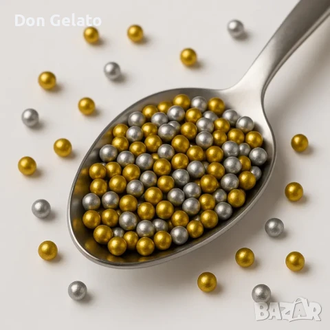 Захарни перли златни и сребърни – Лукс микс, снимка 6 - Други - 51268449