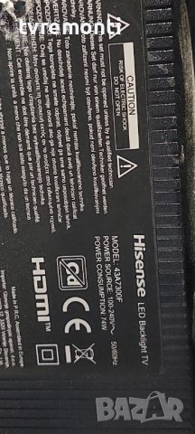 TV motherboard HISENSE 43A7300F RSAG7.820.10443/ROH , снимка 8 - Части и Платки - 38643681