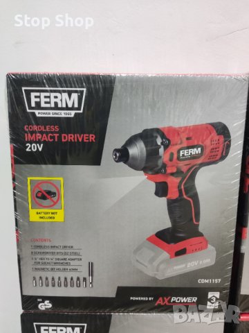 Ударен винтоверт на батерия Ferm Impact Driver , снимка 2 - Винтоверти - 42991256