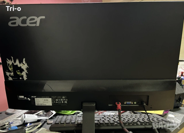 Монитор LED IPS Acer 27”, Full HD, VGA, DVI, HDMI, R271, снимка 3 - Монитори - 53394909