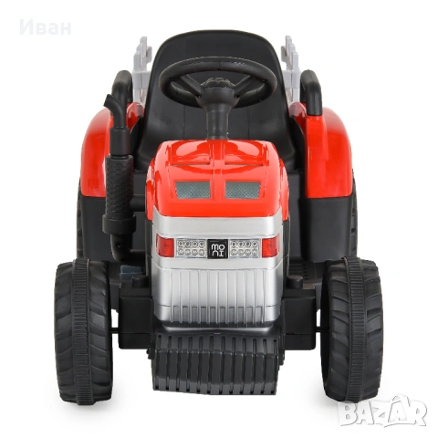  ПРОМОЦИЯ ДО 28.02! НОВО! Акумулаторен трактор с ремарке Dallas RED с 12V батерия , снимка 4 - Електрически играчки - 53334002