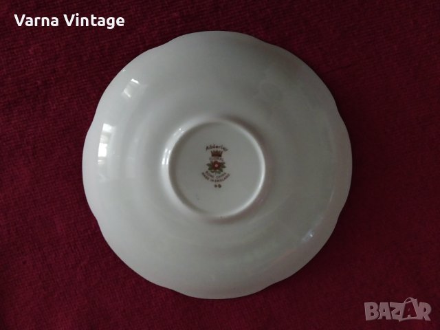 Колекционерска порцеланова чиния. Англия. Adderley Floral. маркирана., снимка 2 - Колекции - 43153602