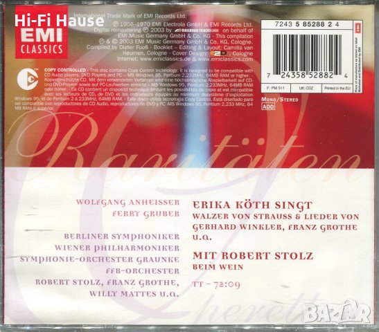 Operetten Raritaten - Erika Koth, снимка 2 - CD дискове - 34584975