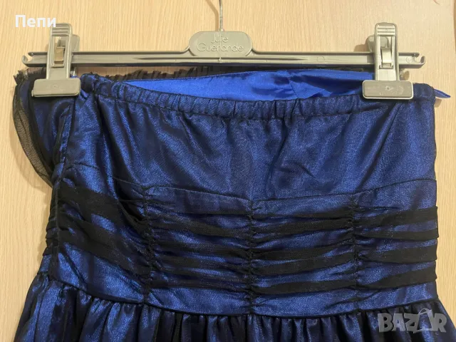 Дамска синя рокля, снимка 3 - Рокли - 50357561