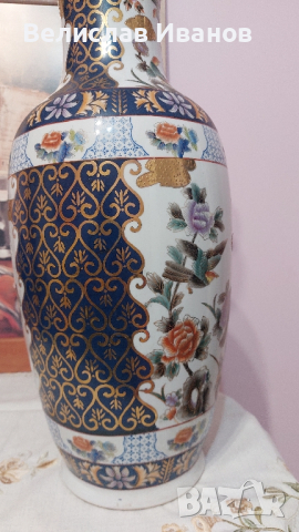 Голяма азиатска ваза в отлично състояние. Изключително красива и запазена., снимка 3 - Вази - 44901248