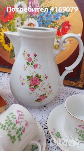 Кана и четири чаши за кафе, снимка 4 - Чаши - 50945314