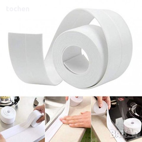 Силиконова Самозалепваща Уплътнителна лента за баня и мокри помещения, снимка 3 - Други - 35469916