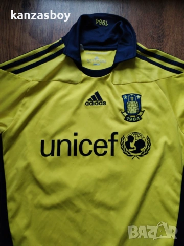 Adidas 2012-13 Brondby Unicef Denmark - футболна тениска ЮНОШЕСКА НОМЕРАЦИЯ ХЛ , снимка 2 - Тениски - 53373073