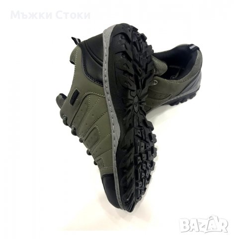 Мъжки Зимни маратонки, Зелени кожени, снимка 5 - Маратонки - 38071456