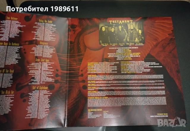 Грамофонна плоча Testament "The Gathering", NM, снимка 2 - Грамофонни плочи - 53414698