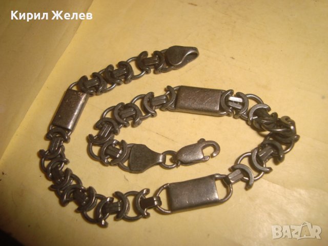 УНИКАЛНО РЯДКА СРЕБЪРНА ВИНТИДЖ ГРИВНА ОКСИДИРАНО " ЧЕРНО " СРЕБРО 925 ПРОБА РЕТРО АРТ ПЛЕТКА 32519