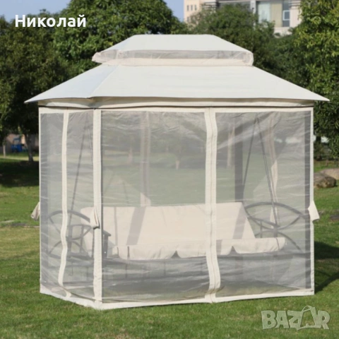 Луксозна градинска шатра с люлка и функция сън за пълен релакс, снимка 6 - Градински мебели, декорация  - 53331652