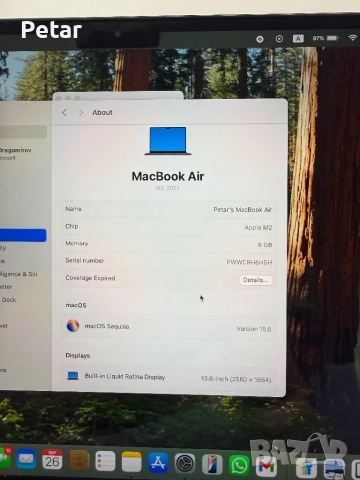 Macbook Air M2 512gb, снимка 7 - Лаптопи за работа - 51846970